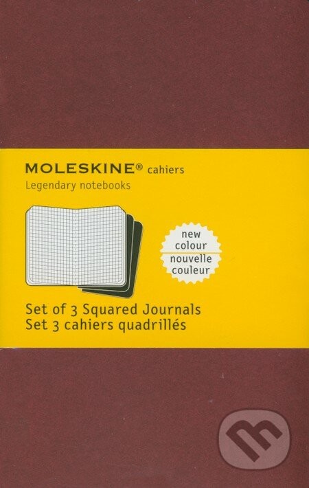 Moleskine - sada 3 malých štvorčekovaných zápisníkov (bordový) - Moleskine