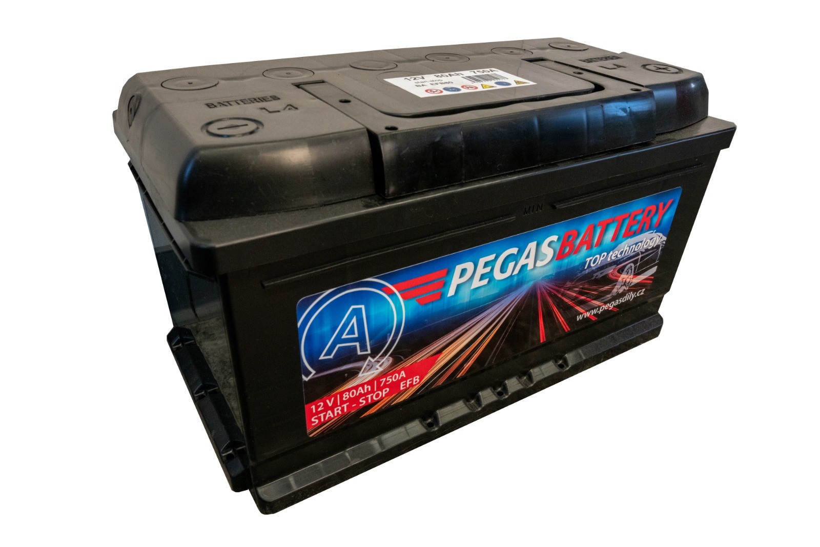 Autobaterie Pegas Battery START-STOP 80 Ah , 750 A, pravá