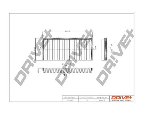 Filtr, vzduch v interiéru DRIVE DP1110.12.0213