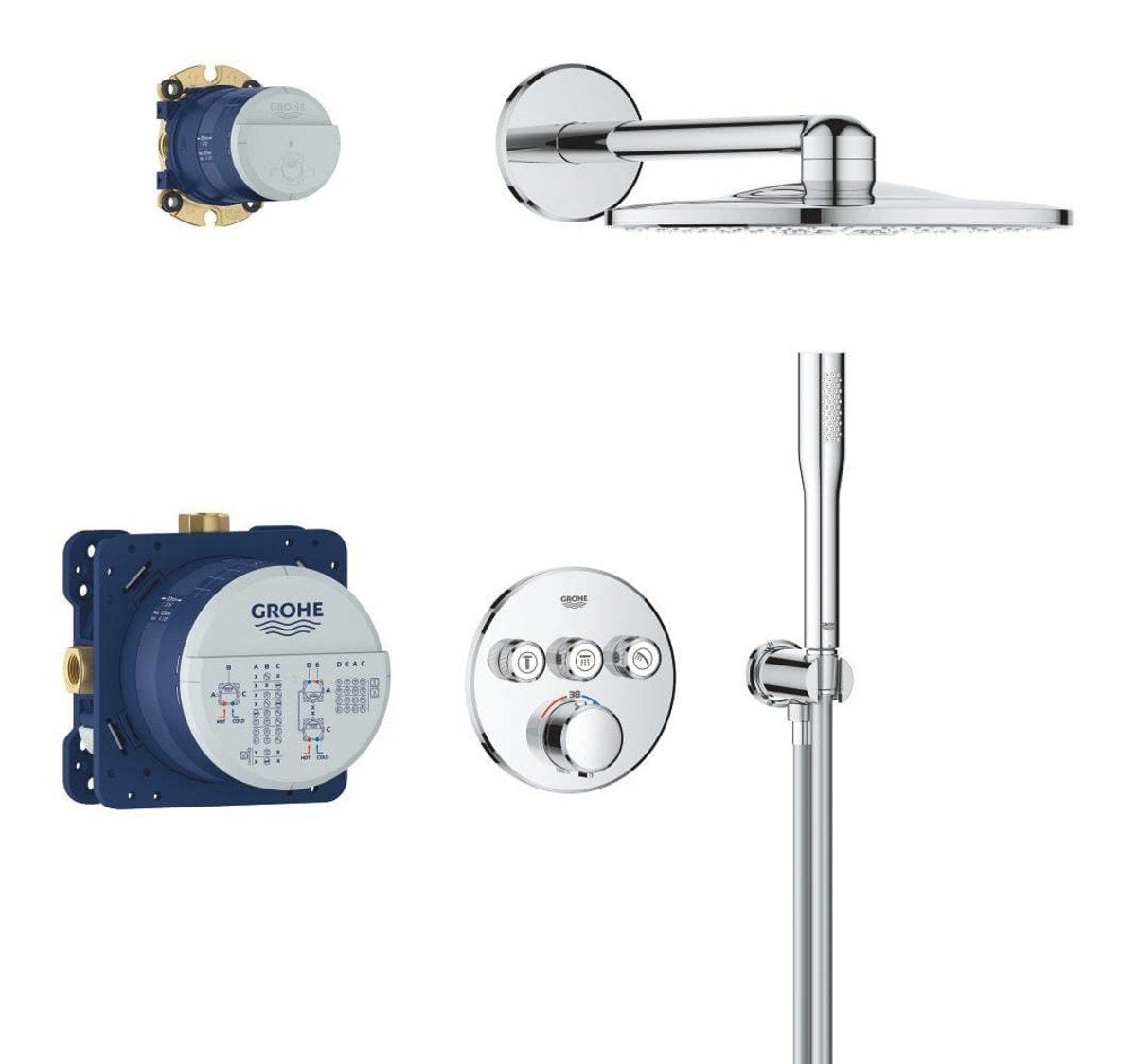 Sprchový systém Grohe Precision SmartControl včetně podomítkového tělesa chrom 34874000