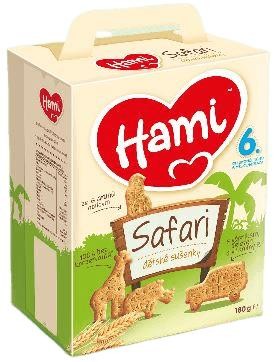 Hami sušenky Safari se 6 cereáliemi od uk. 6 měsíce 180 g
