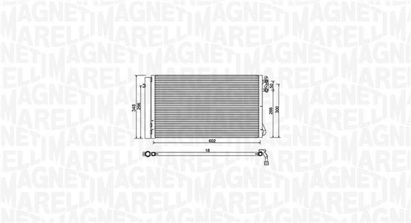 Kondenzátor, klimatizace MAGNETI MARELLI 350203752000