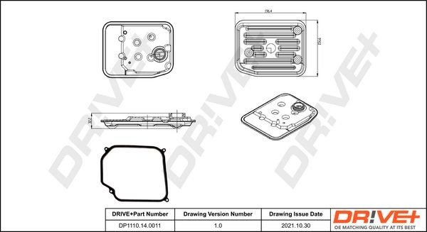 Hydraulický filtr, automatická převodovka DRIVE DP1110.14.0011