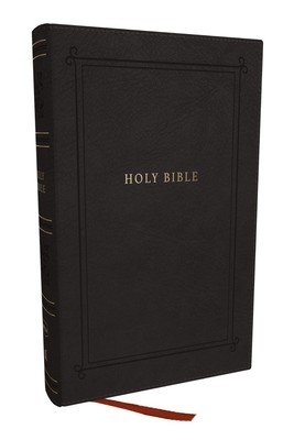 NKJV Personal Size Large Print Bible with 43,000 Cross References, Black Leathersoft, Red Letter, Comfort Print (Thumb Indexed) (Thomas Nelson)(Imitation Leather)