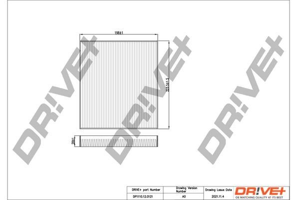 Filtr, vzduch v interiéru DRIVE DP1110.12.0121