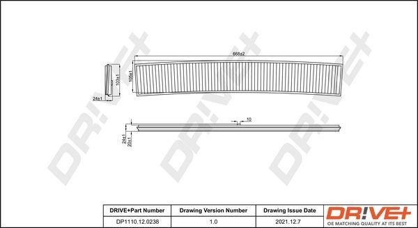 Filtr, vzduch v interiéru DRIVE DP1110.12.0238