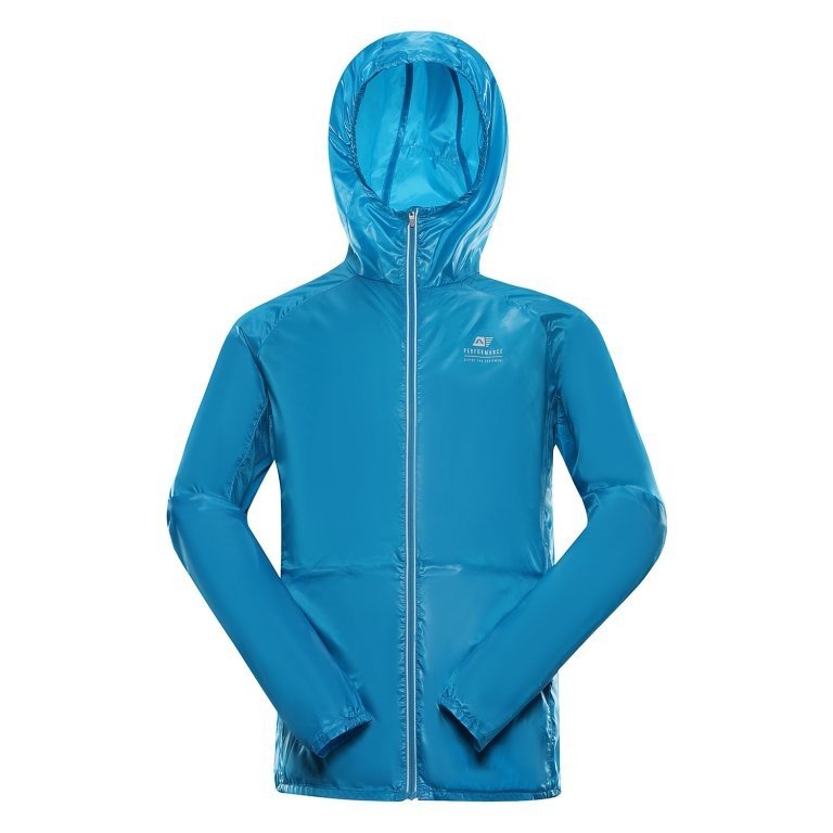 ALPINE PRO Pánská ultralehká bunda s impregnací BIK neon atomic blue XXXL