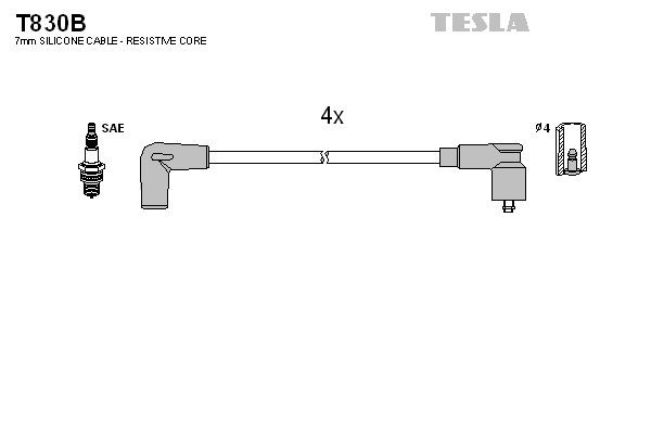 Sada kabelů pro zapalování TESLA T830B