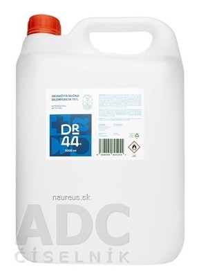 44 ENTERPRISE, s.r.o. DR.44 OKAMŽITÁ RUČNÍ DEZINFEKCE antibakteriální gel (75% ethanol) 1x5000 ml 5000ml