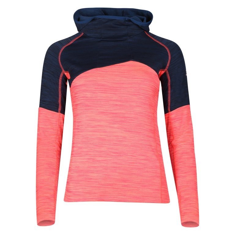 ALPINE PRO Dámská rychleschnoucí mikina GORFA neon coral XXL