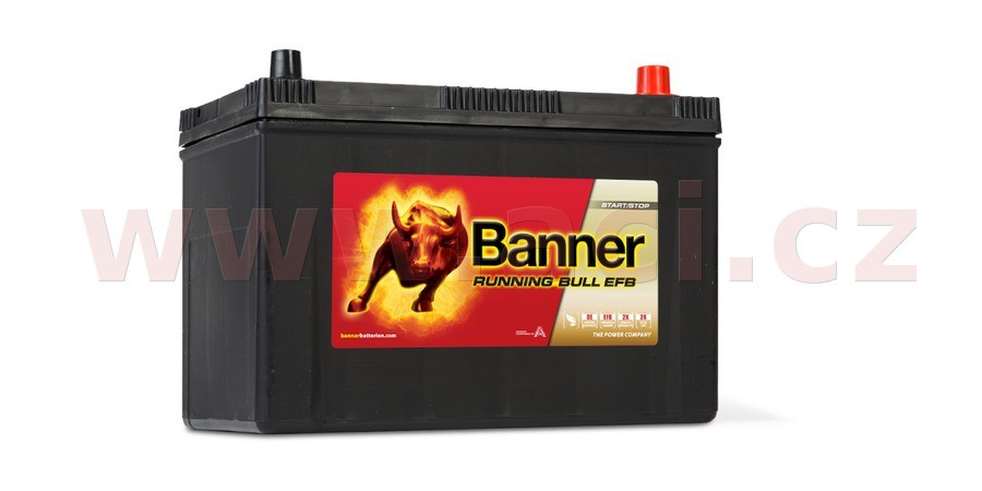 95Ah baterie, 760A, pravá BANNER Running Bull EFB 303x173x203(225)