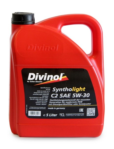 Motorový olej 5W-30 DIVINOL Syntholight C2 - 5L