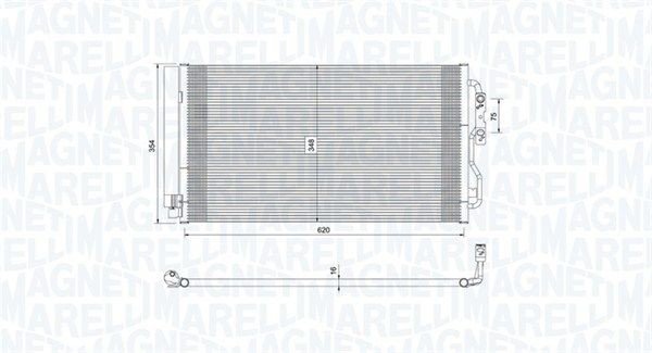 Kondenzátor, klimatizace MAGNETI MARELLI 350203751000