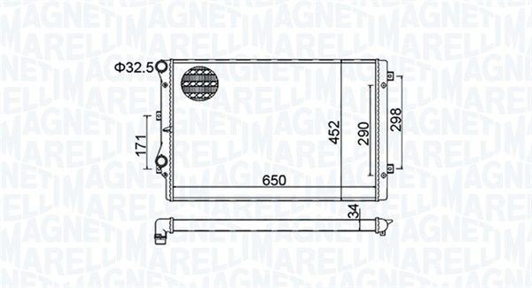 Chladič, chlazení motoru MAGNETI MARELLI 350213157800