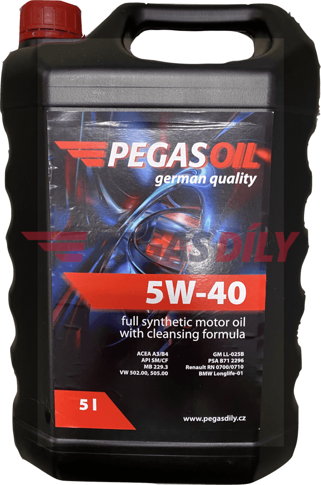 Motorový olej 5W-40 Pegas oil - 5l