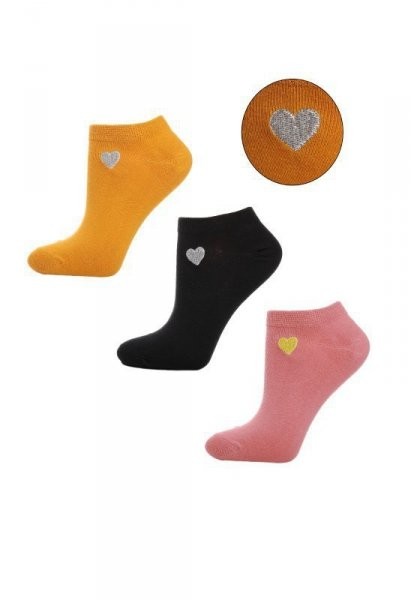 Moraj CSD240-052 Srdce A'3 Dámské kotníkové ponožky 38-41 mix barva