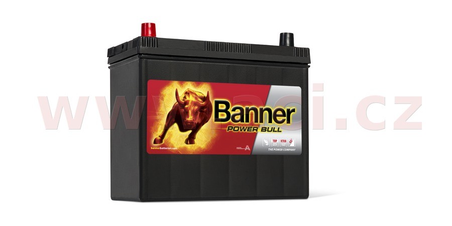 45Ah baterie, 390A, levá, úzké póly BANNER Power Bull 238x129x203(225)