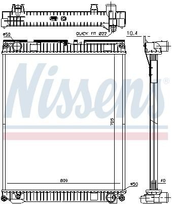 Chladič, chlazení motoru NISSENS 67227