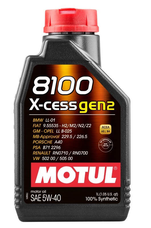 Motorový olej 5W-40 MOTUL 8100 X-CESS Gen2 - 1L