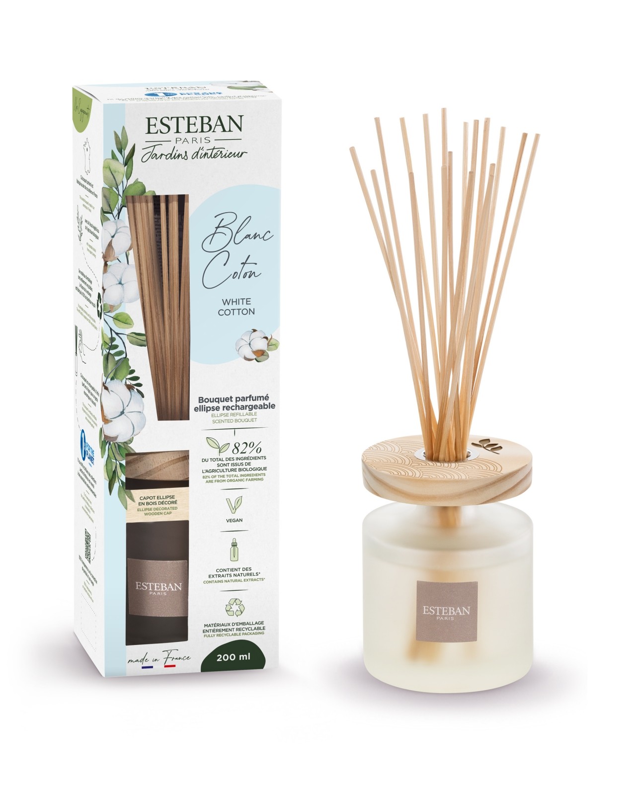 Esteban Paris Parfums  ESTEBAN - DIFUZÉR 200 ML - NATURE - white cotton 200 ml