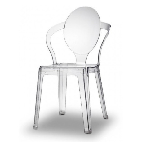 Scab Plastová židle SPOON transparentní čirá Barva plastu Scab Transparentní čirá 2332