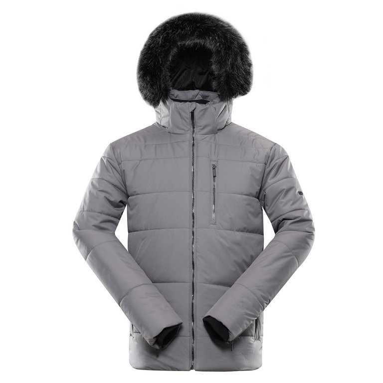 ALPINE PRO Pánská zimní bunda s membránou ptx LODER frost gray XXXL