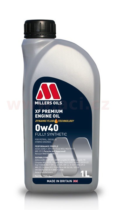Motorový olej 0W-40 MILLERS OILS XF Longlife - 1L