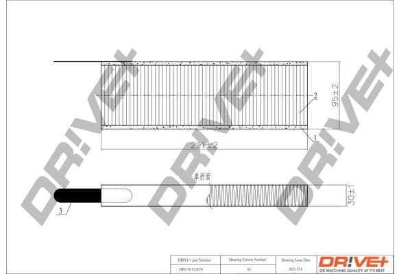 Filtr, vzduch v interiéru DRIVE DP1110.12.0070