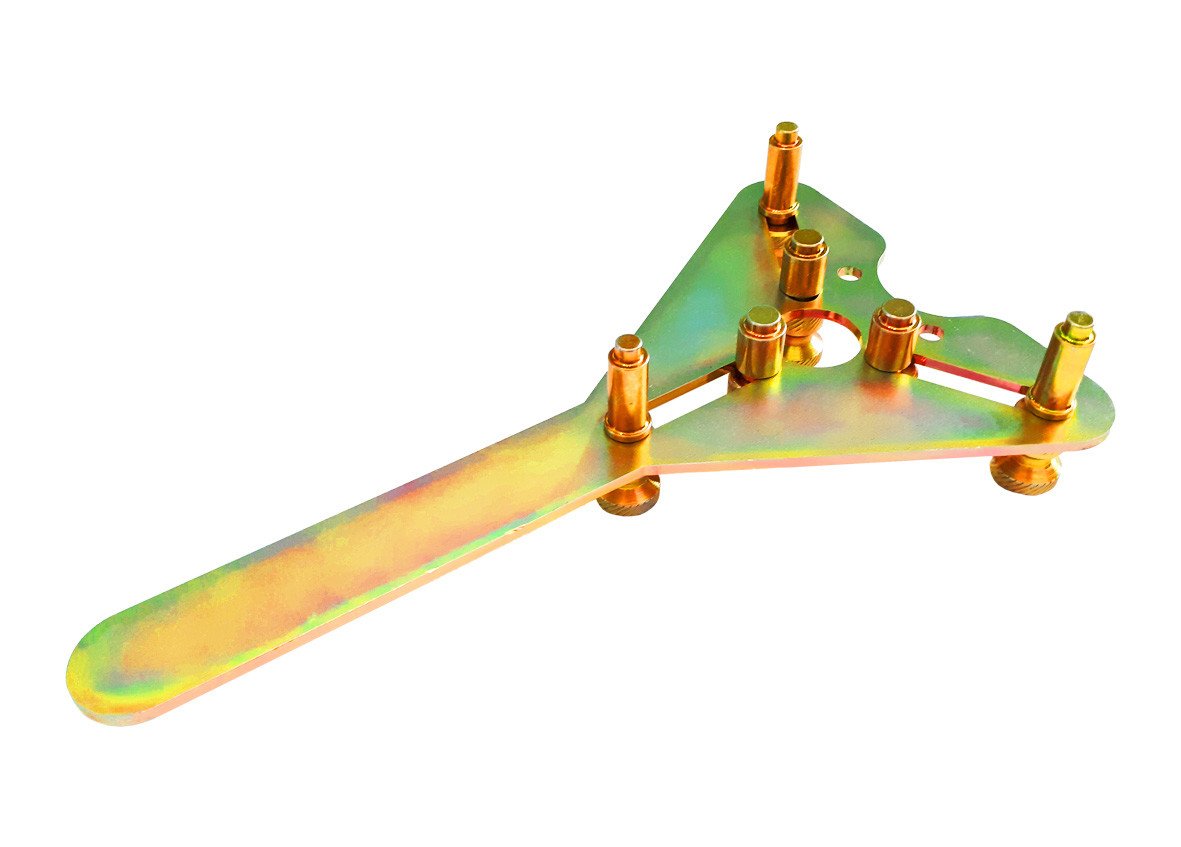 Přípravek - klíč na aretaci řemenice kompresoru klimatizace, nastavitelný