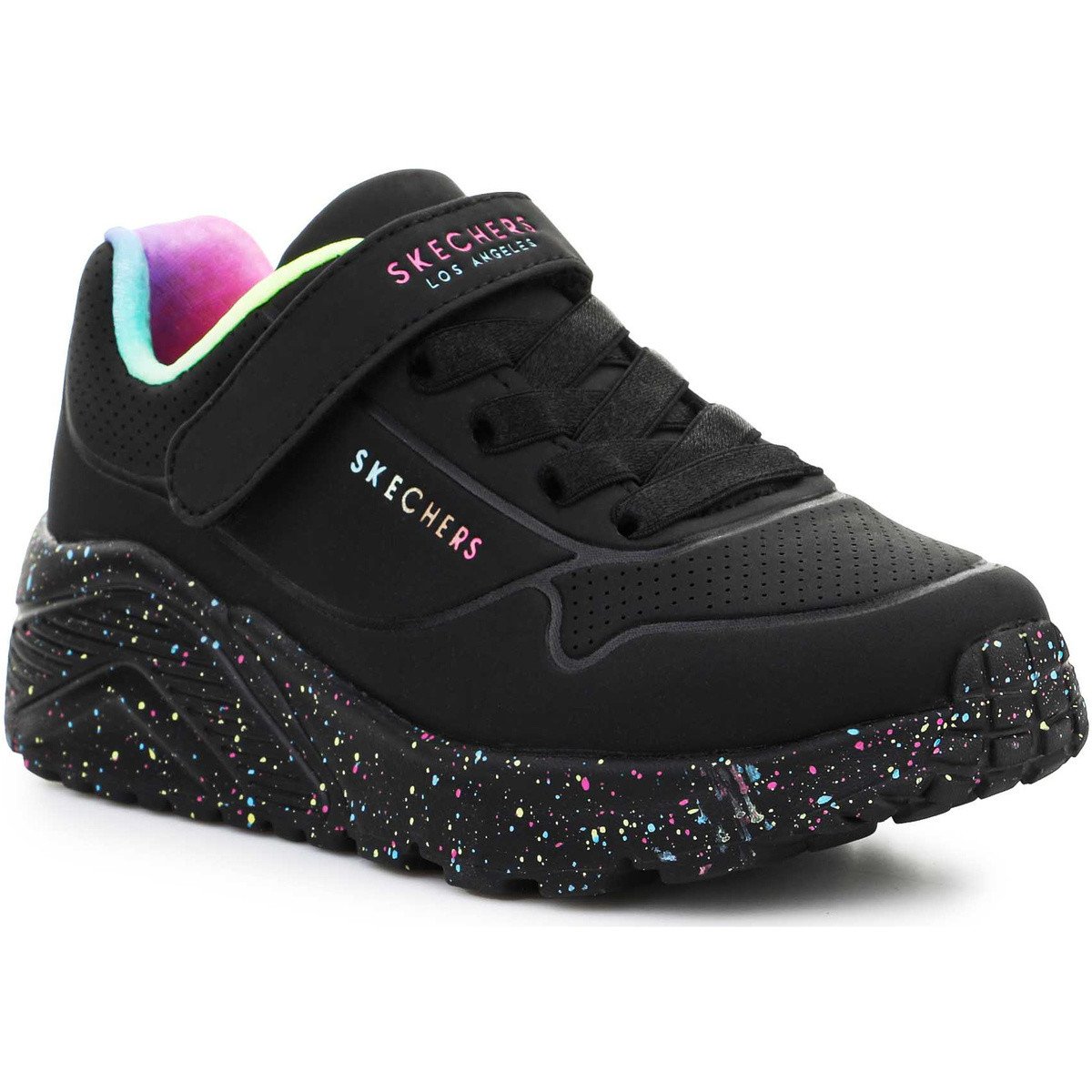 Skechers  Uno Lite - RAINBOW SPECKS 310457-BKMT  Černá