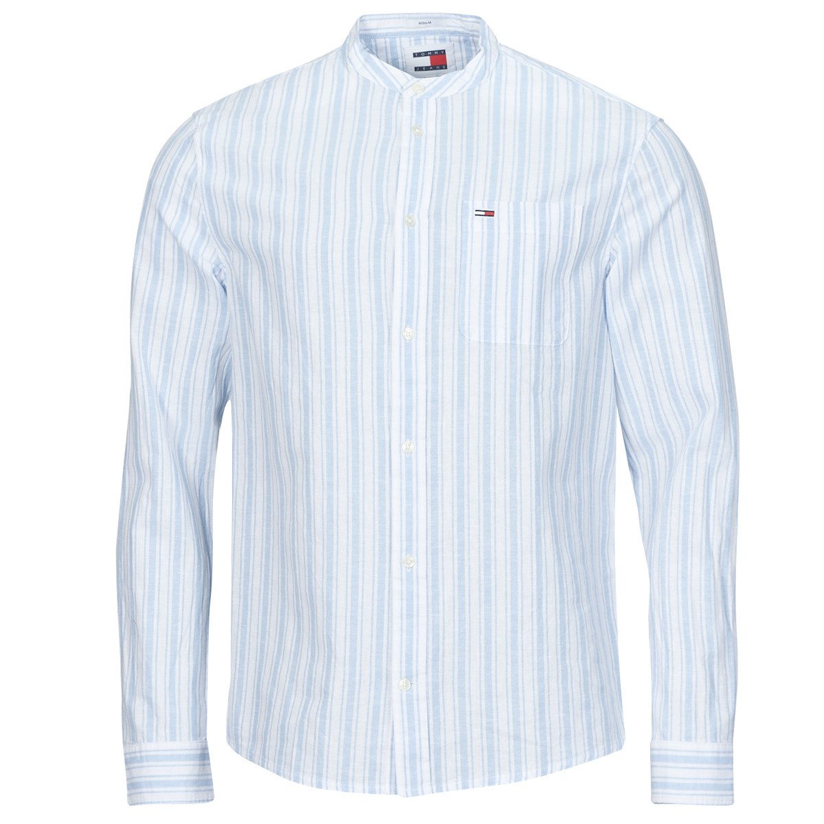 Tommy Jeans  TJM MAO STRIPE LINEN BLEND SHIRT  ruznobarevne