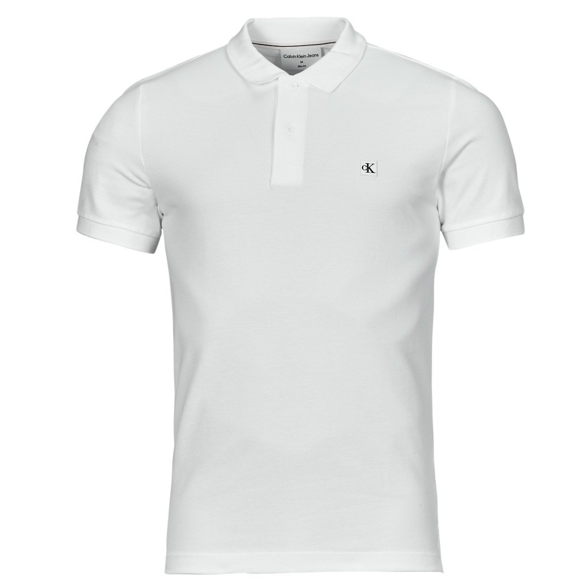 Calvin Klein Jeans  CK EMBRO BADGE SLIM POLO  Bílá