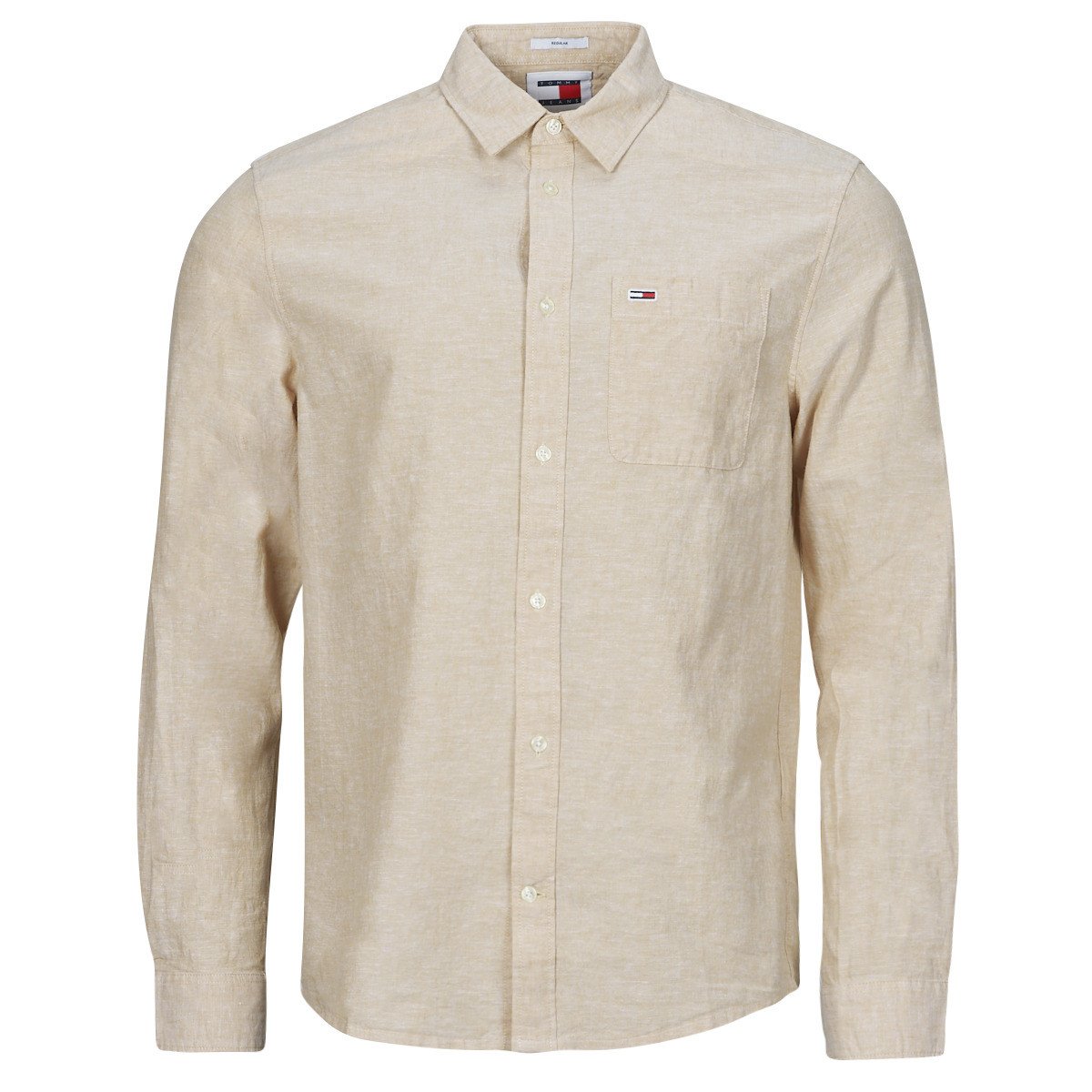 Tommy Jeans  TJM REG LINEN BLEND SHIRT  Béžová