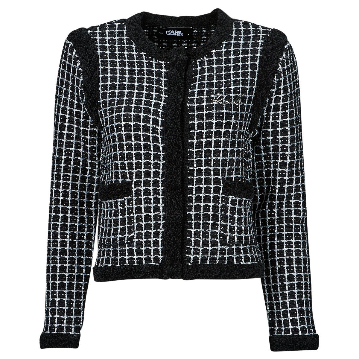 Karl Lagerfeld  classic boucle cardigan  ruznobarevne