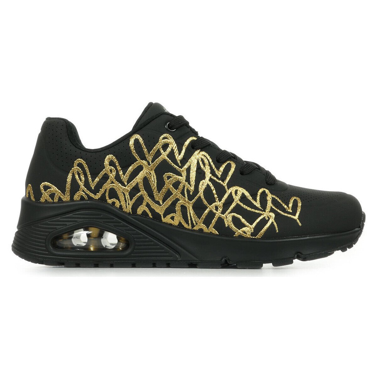 Skechers  Uno Golden Heart  Černá