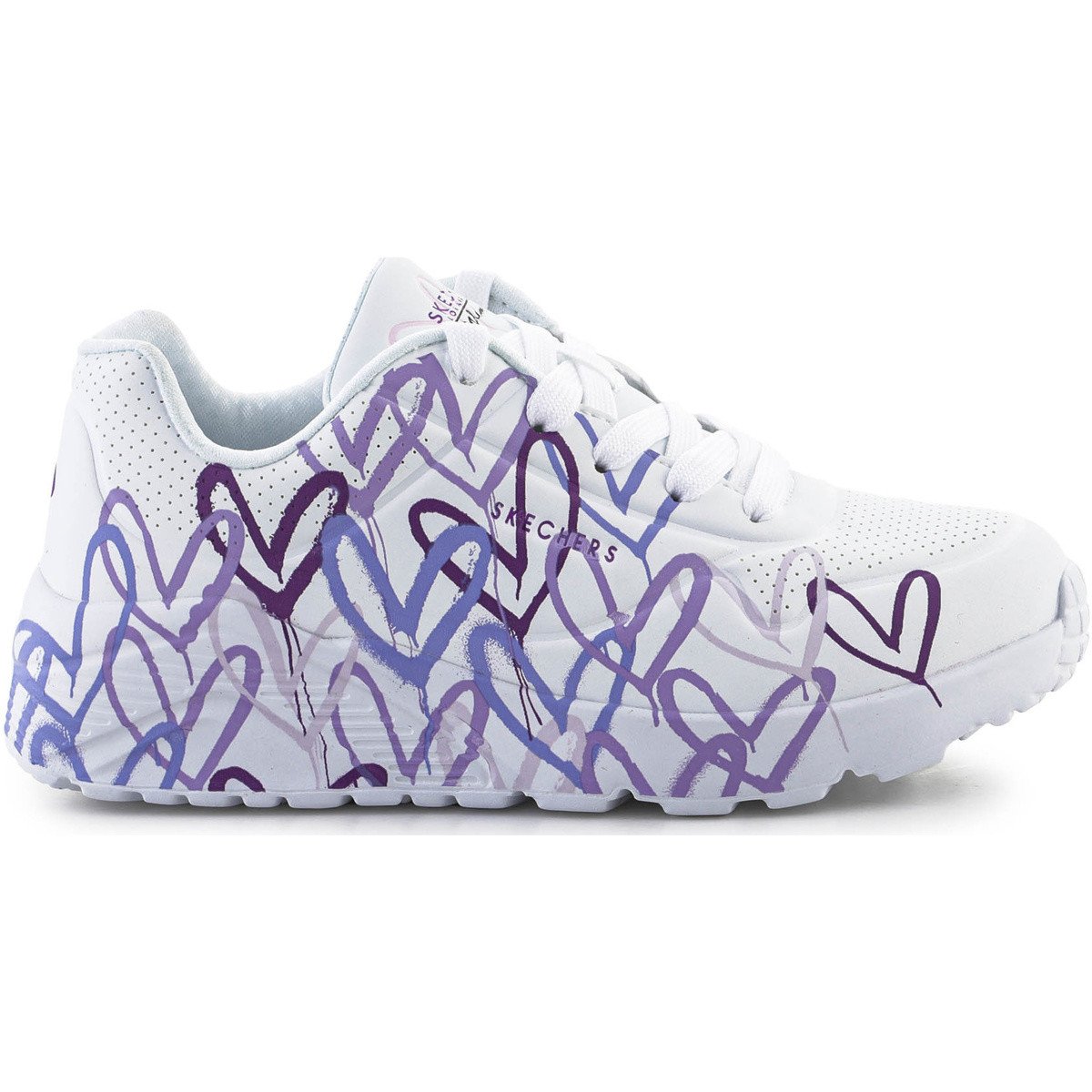 Skechers  JGoldcrown: Uno Lite - Spread the Love 314064L-WLPR  Bílá