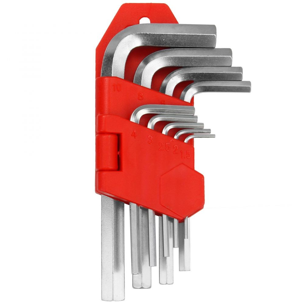 Imbusové klíče metrické, zahnuté, 1,5-10 mm, sada 9 ks