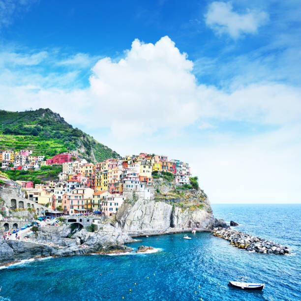 alxpin Umělecká fotografie Manarola town in Cinque Terre, Italy, alxpin, (40 x 40 cm)