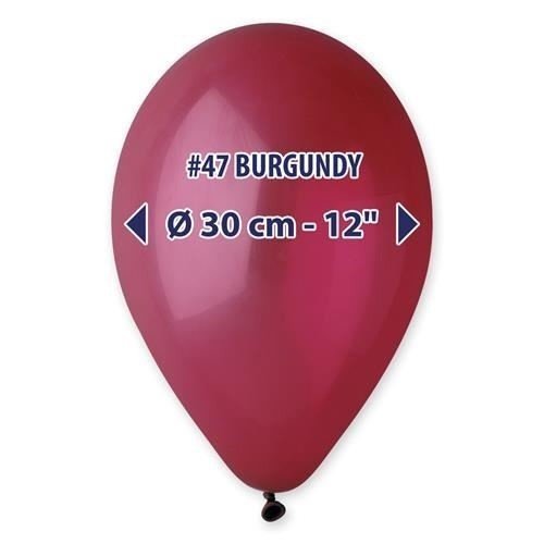 Balonky 30 cm - bordeaux 100 ks