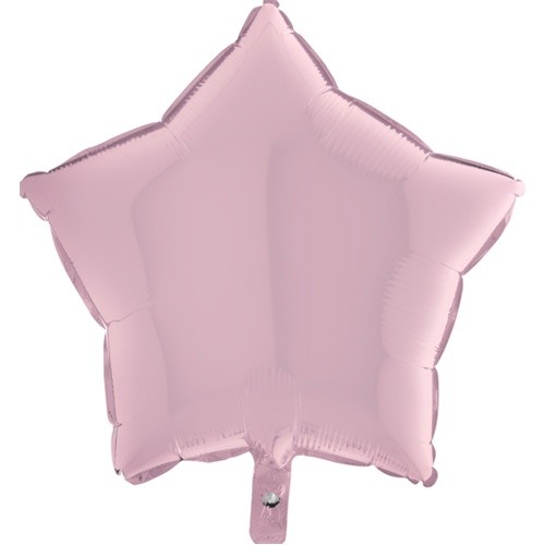 Foliový balonek Hvězda pastel růžová 45 cm - Nebalený
