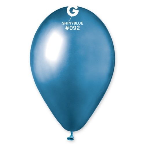 Latexový balonek chromový modrý 33 cm