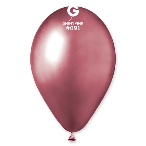 Latexový balonek chromový růžový 33 cm