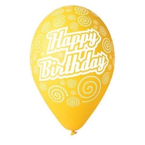 Latexový balonek s potiskem Happy Birthday 1