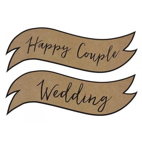 Papírová dekorace Wedding a Happy Couple