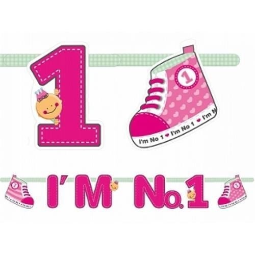 Party nápis I am No 1 - růžový