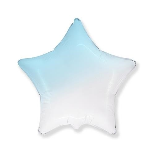 Foliový balonek Hvězda modro-bílá 45 cm - Nebalený