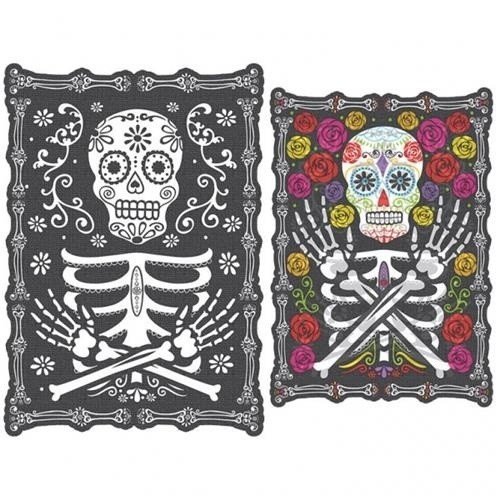 Halloweenská dekorace měnící obraz - Day of the dead 45 x 30 cm