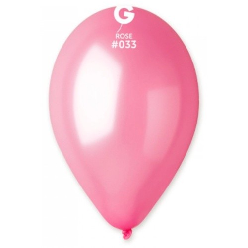 Metalický balonek růžový 28 cm