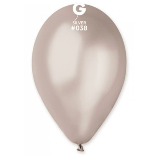 Metalický balonek stříbrný 28 cm