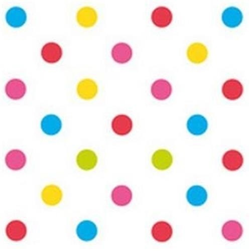 Papírové party ubrousky barevné puntíky 20 ks